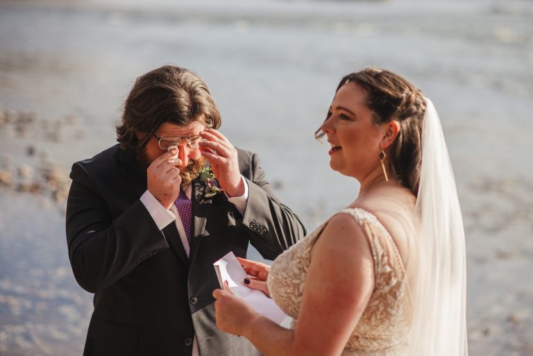 Groom Cries during Ceremony