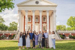 Family in front of the UVA Rotunda