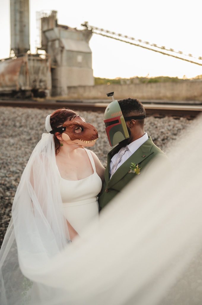 Couple on their wedding day